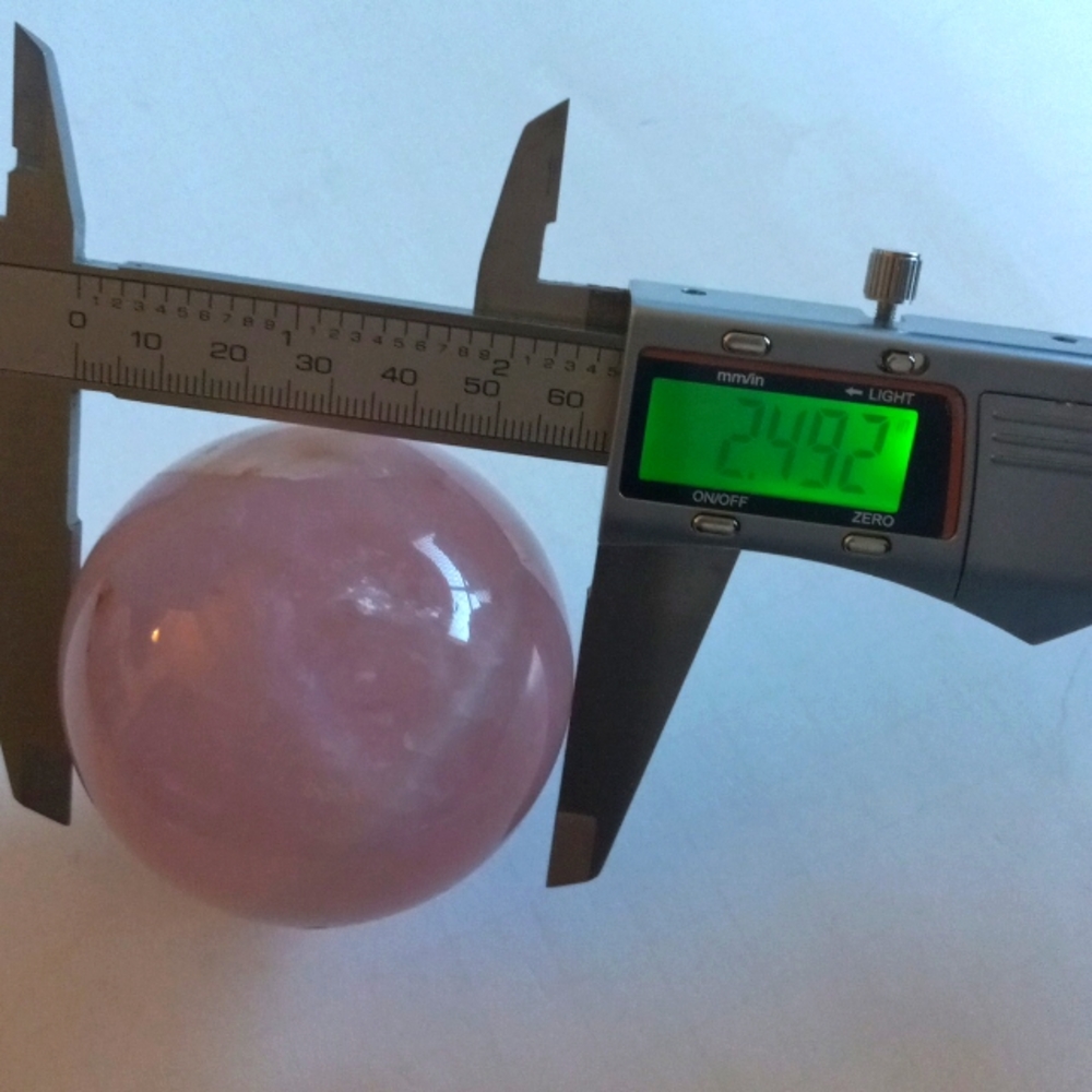 Rose Quartz Crystal Sphere - Picture 9 of 12